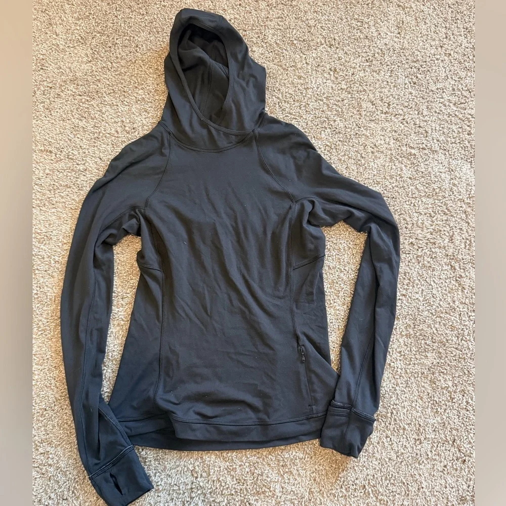 Lululemon Its Rulu Run Long Sleeve Hoodie womens size 6 in black